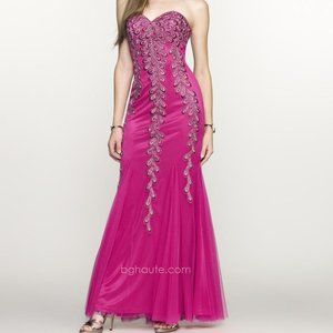 BG Haute Fuchsia Formal Prom Evening Gown Sz 8